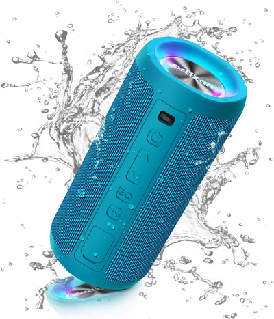 Ortizan Bluetooth Lautsprecher mit Licht, Musikbox Tragbarer Bluetooth Box mit IPX7 wasserdicht, Dua