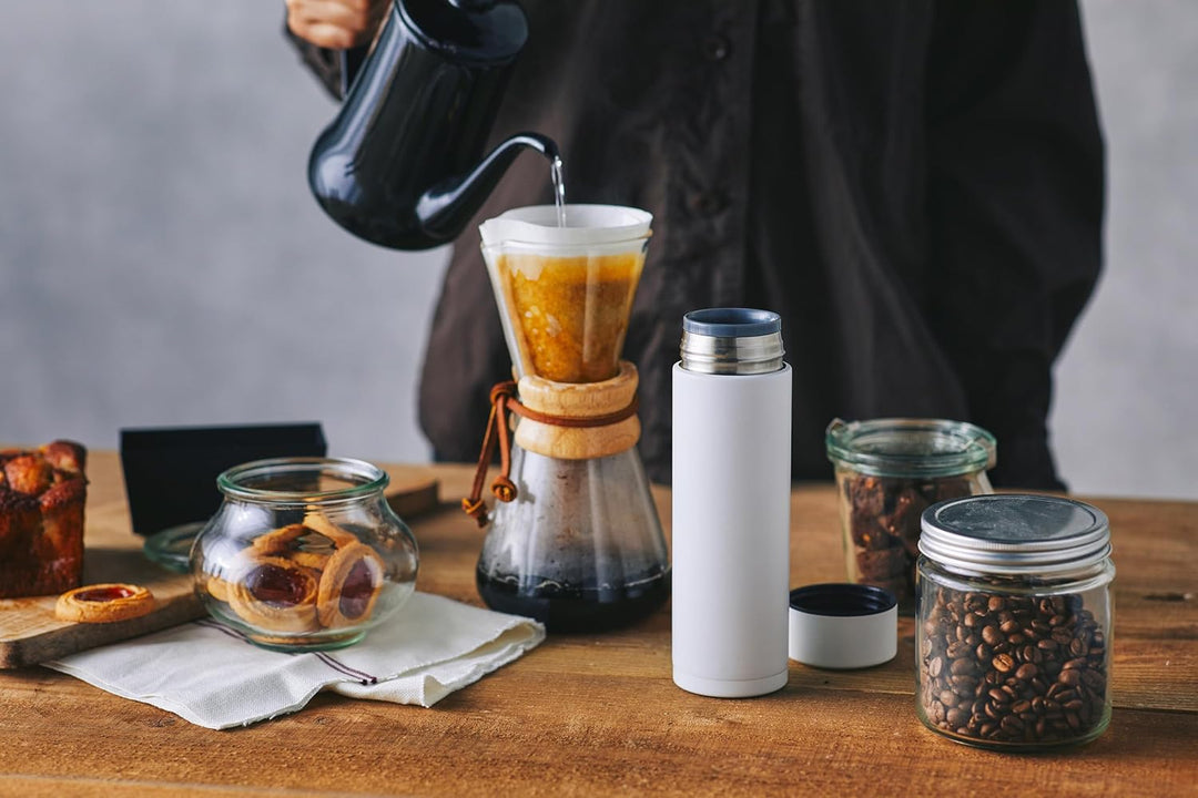 Kyocera isolierte Slim-Trinkflasche mit keramischer Innenbeschichtung, 12 Stunden heiss, 24 Stunden