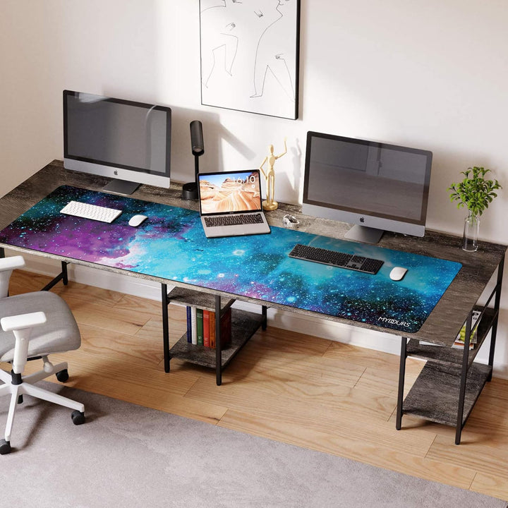 Mydours Mega Mauspad, 120x60cm erweitertes Gaming-Mauspad XXL, Rutschfeste Gummibasis & Lycra-Gewebe