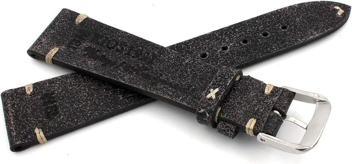 Rios1931 Sagittarius Vintage Rindsleder Uhrenarmband handgemacht in Deutschland Robust 19mm Scratche