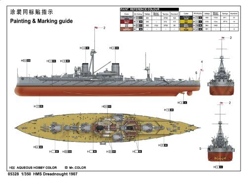 Trumpeter TSM-5328 5328 Modellbausatz HMS Dreadnought 1907
