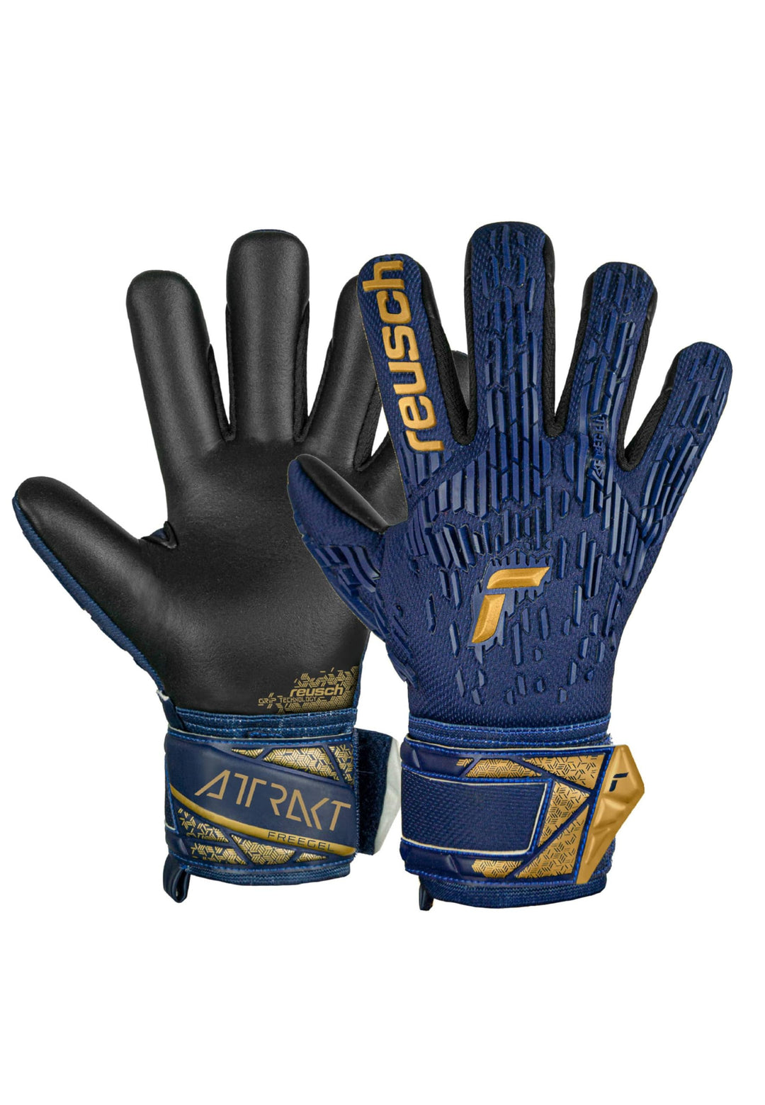 Reusch Unisex Jugend Attrakt Freegel Silver Junior Torwarthandschuhe 7 blau-gold-schwarz, 7 blau-gol