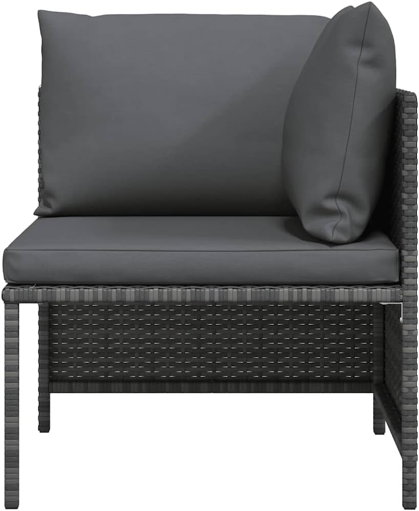 vidaXL Modular Ecksofa mit Kissen Gartensofa Sofa Lounge Gartenmöbel Einzelsofa Sessel Rattansofa Ou