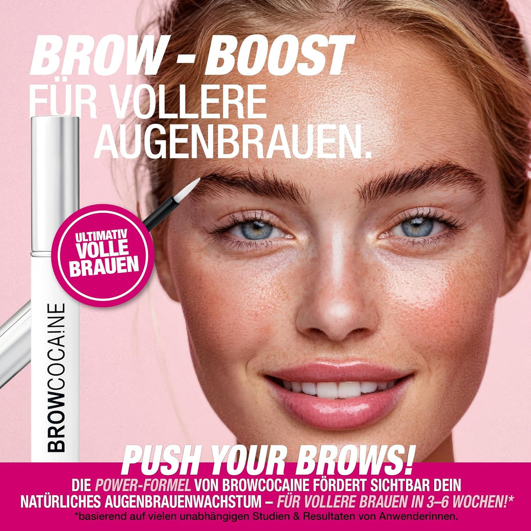 BROWCOCA!NE® Augenbrauen-Serum für schnelles Wachstum &amp; volle Brauen | veganer Eye-Brow Booster by S