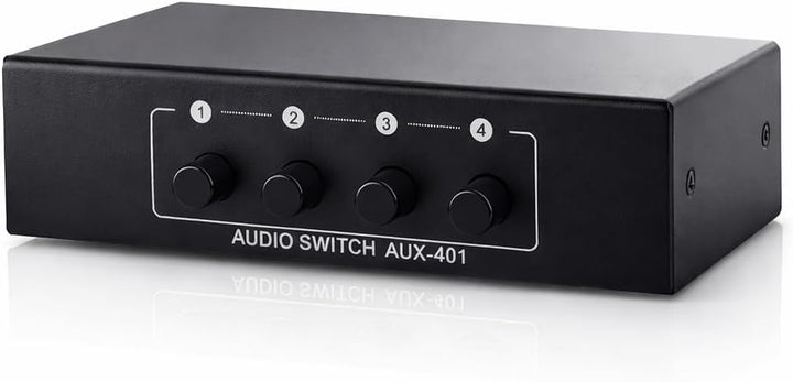 Audio RCA Umschaltbox Switch Controller, 3 Cinch IN Eingang Buchse Kupplung weiblich, 1 Cinch Out Au