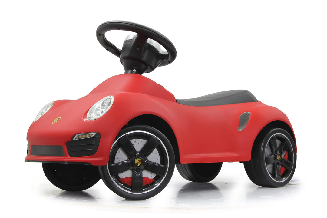 JAMARA Porsche 911 rot – Kippschutz, Flüsterreifen, echte Scheinwerferattrappen, Hupe am griffigen L