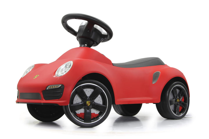JAMARA Porsche 911 rot – Kippschutz, Flüsterreifen, echte Scheinwerferattrappen, Hupe am griffigen L