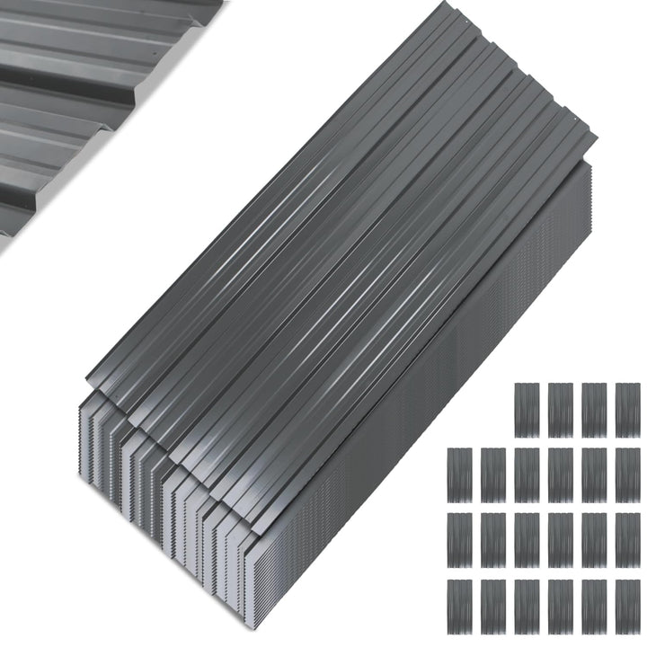 Thanaddo 22er Set Profilblech Trapezblech mit Schraube Blech Metall Dachblech Dach Platten Stahlblec