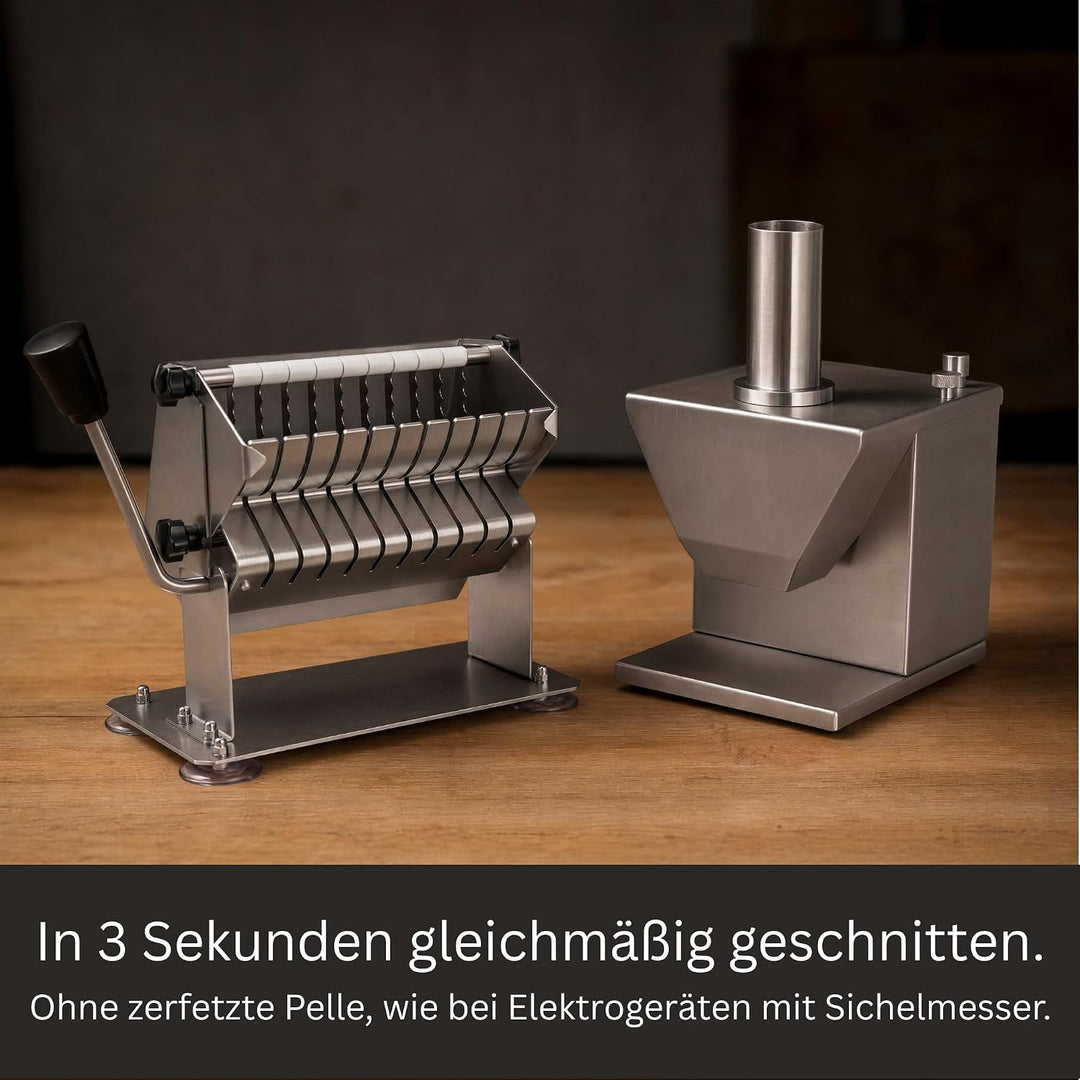 Currywurstschneider Edelstahl manuell, Wurstschneider für Gastro &amp; Imbiss