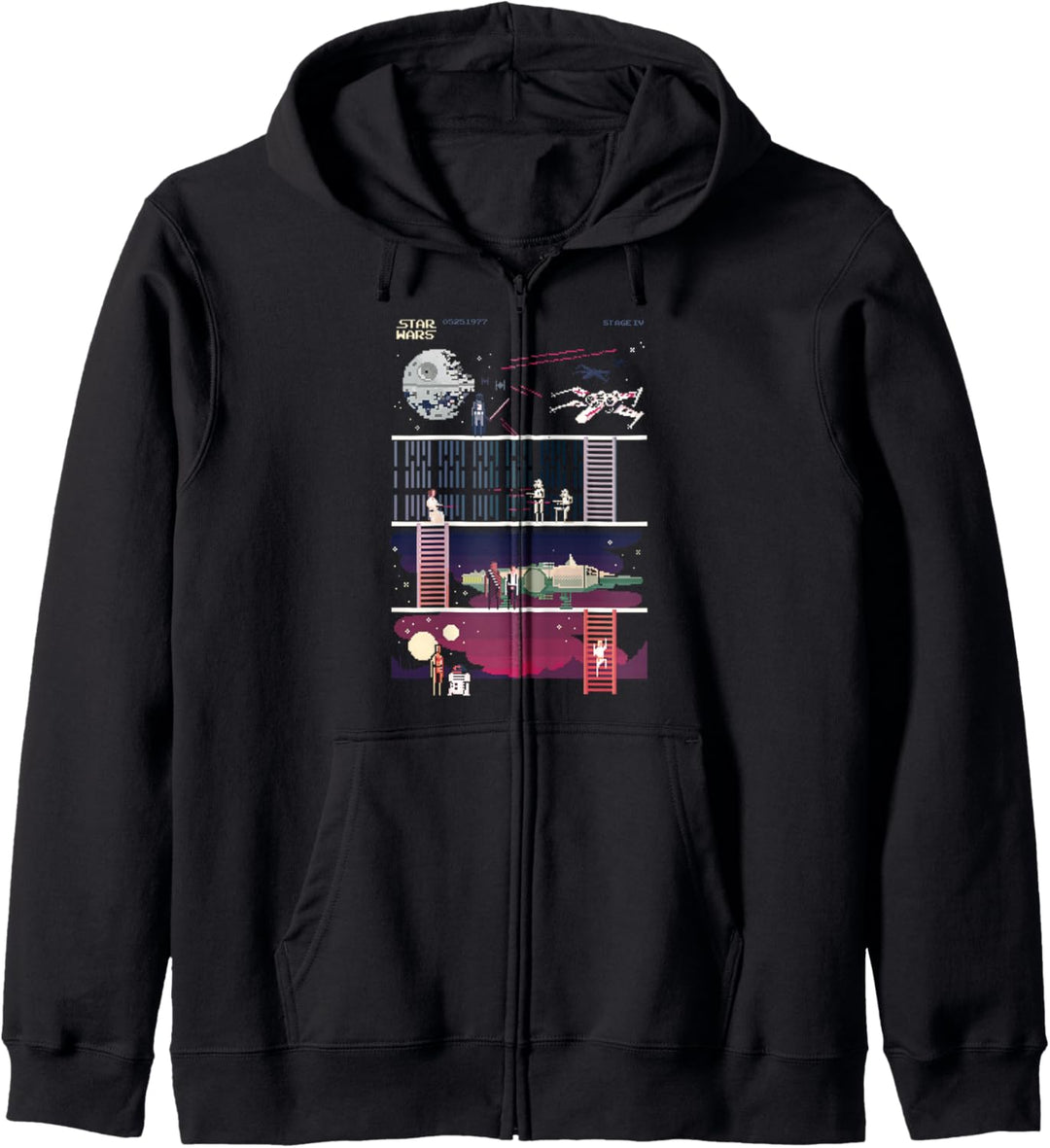Star Wars A New Hope 8-Bit Game Kapuzenjacke