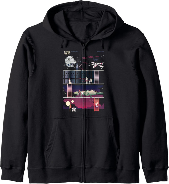 Star Wars A New Hope 8-Bit Game Kapuzenjacke