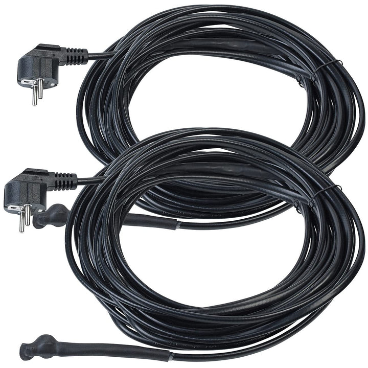 Royal Gardineer Pflanzenheizung: 2er-Set Frostschutzkabel mit Thermostat, 10 m Heizkabel, 150 W, IPX