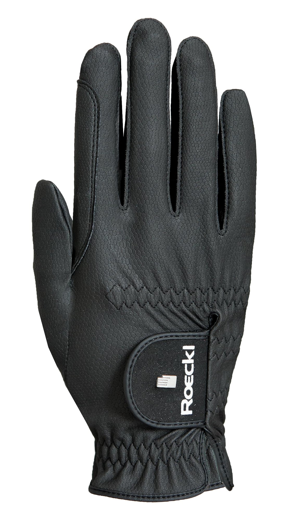 Roeckl Sports Reithandschuh ROECK-Grip PRO, Unisex Sommer Handschuh, 3 Farben, Grösse 6-11 6 Schwarz