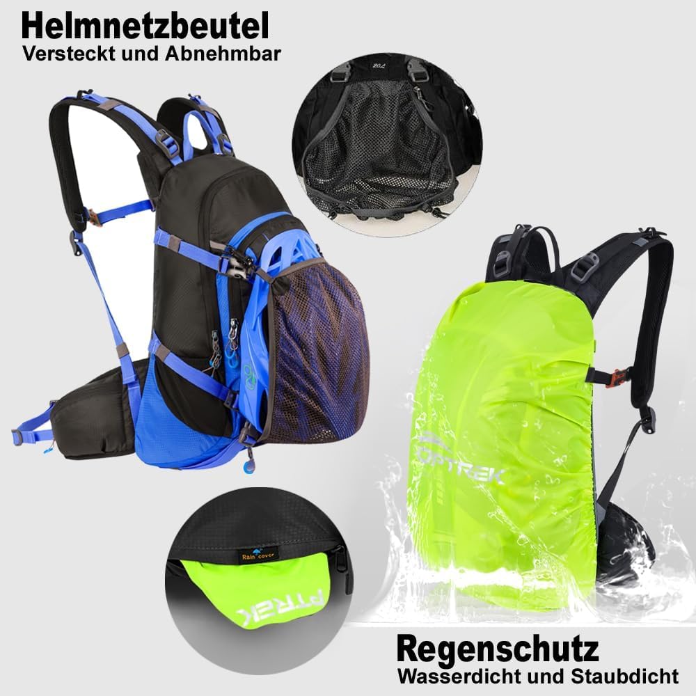 toptrek Fahrradrucksack Wasserdicht 20L,Ultraleicht Rucksack für Damen &amp; Herren,Fahrrad Rucksack mit