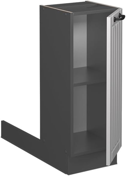 Vicco Kücheninsel Fame-Line, Weiss Landhaus/Anthrazit, 30 cm ohne Arbeitsplatte Weiss Landhaus Regal