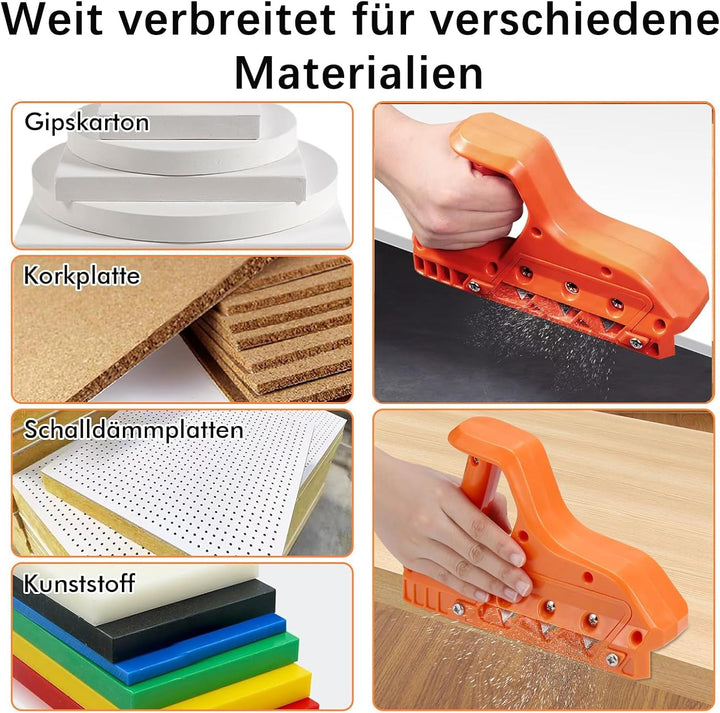 Yuentoen Kantenhobel für Gipskarton mit 20 Klingen Ersatz - Rigips Werkzeug Kantenhobel mit 45 ° und