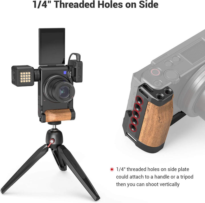 SMALLRIG L Platte L Bracket mit Holzgriff für Sony ZV1 Kamera - 2936