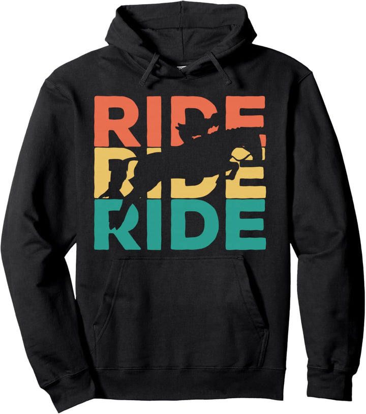 Retro Vintage Pferdereiten Geschenk für Reiter & Reiterinnen Pullover Hoodie