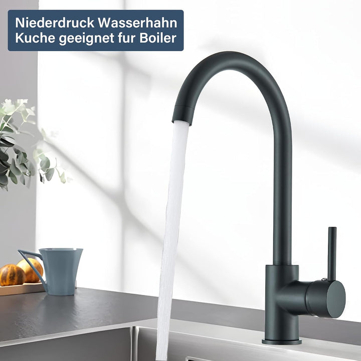 Niederdruck Armatur Küche Schwarz Hevenaov Küchenarmatur Niederdruck 360 ° Drehbare Edelstahl Nieder