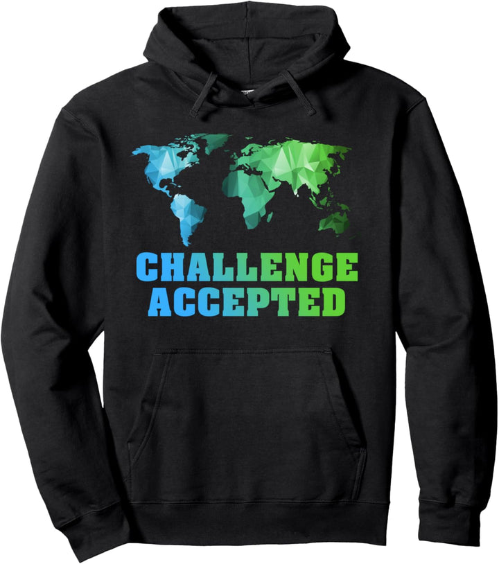 Challenge Accepted Map Tee Pullover Hoodie