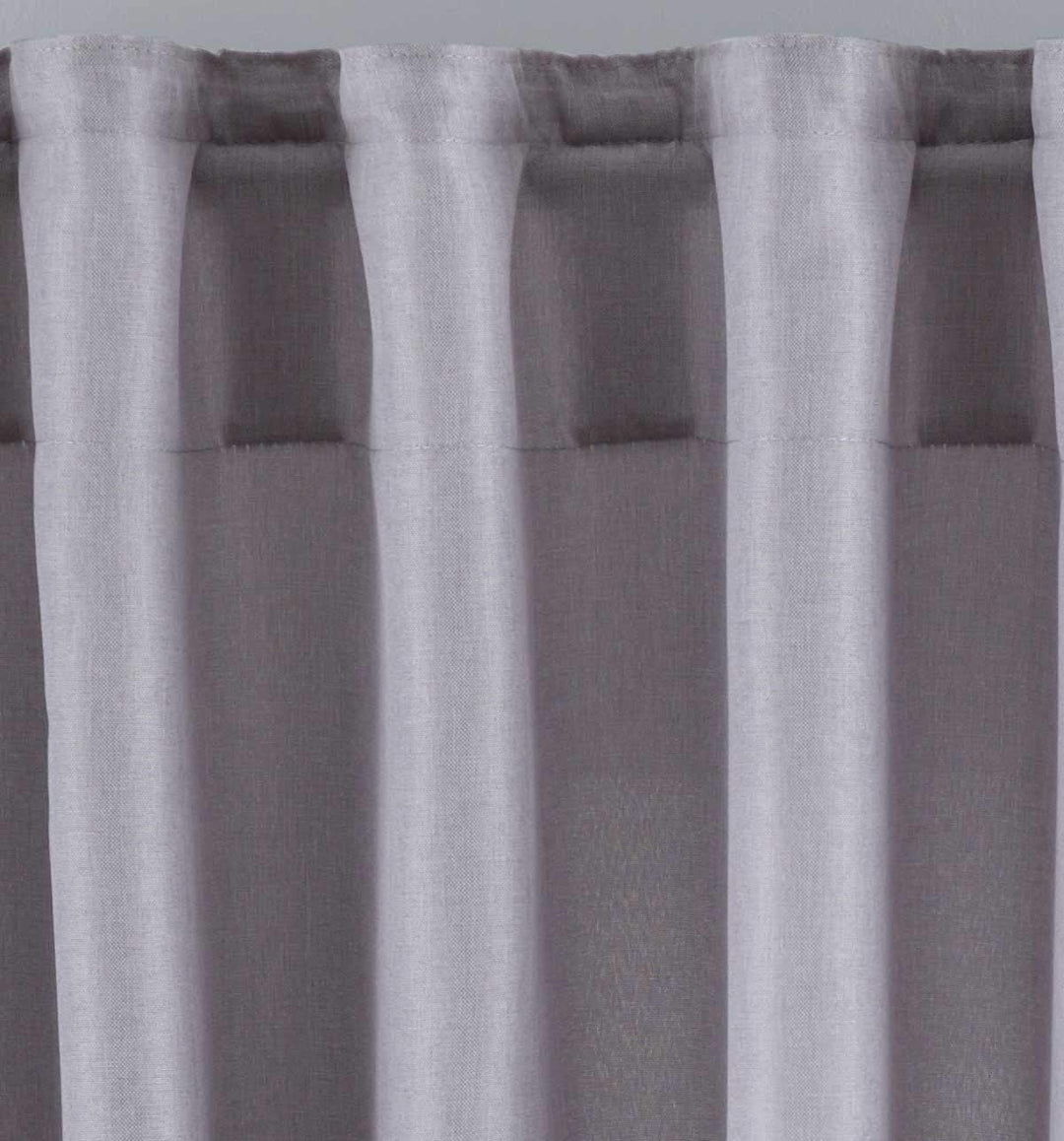 2er Set Vorhänge Verdeckte Schlaufen Cationic »JENA« HxB 225x140 cm Silber Blickdicht Leinen Optik G