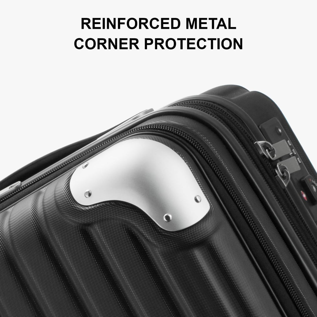 LEVEL8 Koffer Trolleys Leicht ABS+ PC Handgepäck Hartschalen-Koffer Trolley Rollkoffer Reisekoffer E