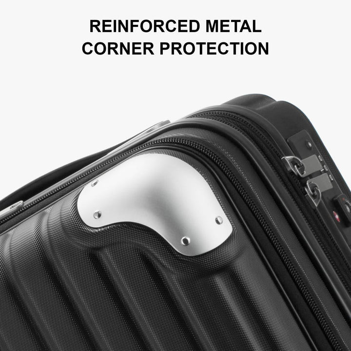 LEVEL8 Koffer Trolleys Leicht ABS+ PC Handgepäck Hartschalen-Koffer Trolley Rollkoffer Reisekoffer E