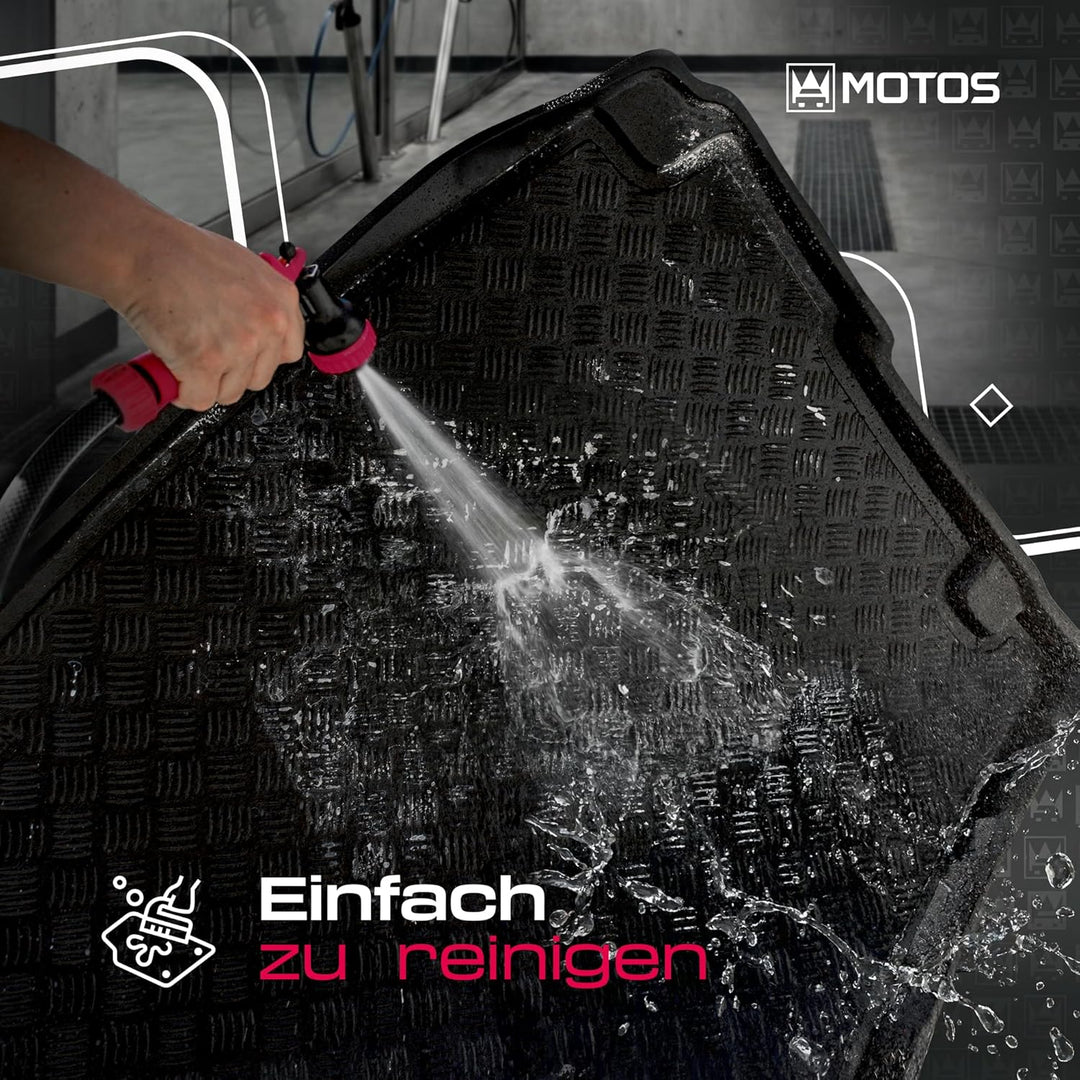 M MOTOS Satz Gummifussmatten und PE Kofferraumwanne für FIAT Doblo II 2010-2019 Verbessern Sie Ihren