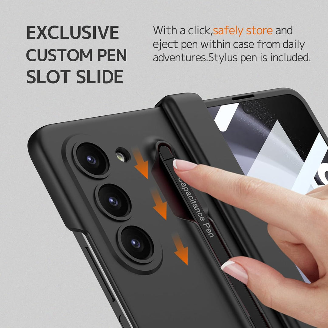 NINKI für Samsung Galaxy Z Fold 6 Handyhülle mit Slim S Pen Scharnier Schutz, Magnetische schützende