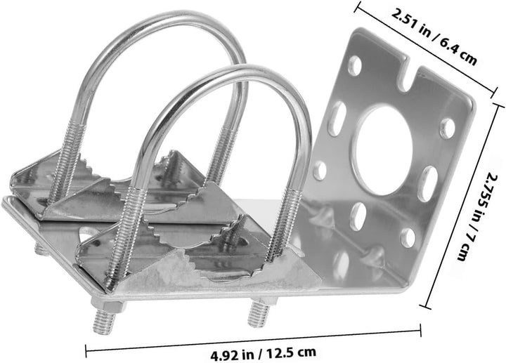 ARTIBETTER Aluminiumlegierung Antennenhalterung Outdoor Wetterfeste Masthalterung mit U bügel Klemme