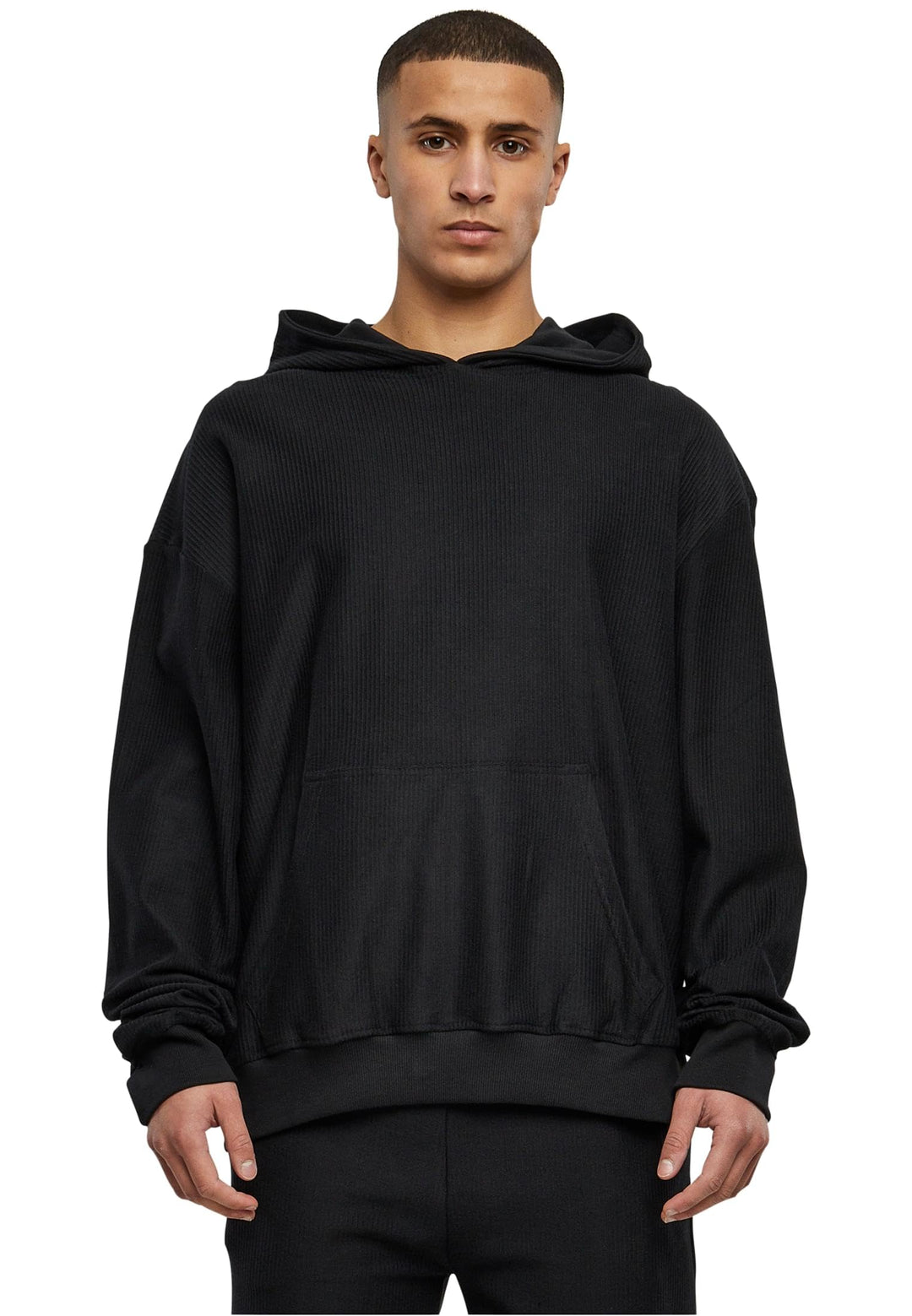 Urban Classics Rib Terry Boxy Hoody, Männer Kapuzenpullover in Boxy Fit Passform, erhältlich in mehr