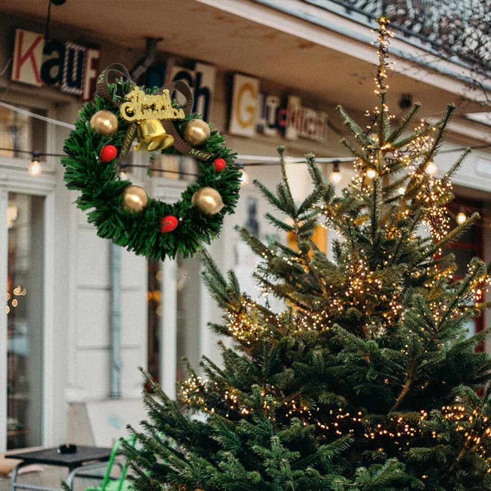 BESPORTBLE 4 Stück Weihnachtskerzenringe Kränze mit Roten Beeren Und Weihnachtskugel Ornamente für S