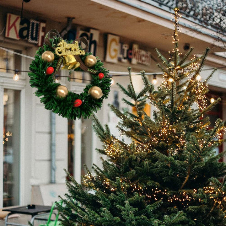 BESPORTBLE 4 Stück Weihnachtskerzenringe Kränze mit Roten Beeren Und Weihnachtskugel Ornamente für S