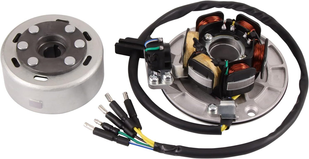 WOOSTAR 6 Spule 5 Draht Zündung Statorspule Magneto mit Schwungradrotor Ersatz für YX 140ccm 150ccm