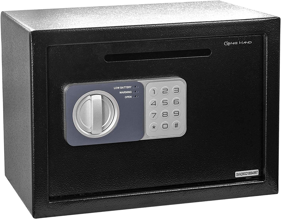 Genie Hand – Elektronischer Tresor Safe mit Einwurfschlitz – B-Klasse-Schloss – Anti-Bounce-Technolo