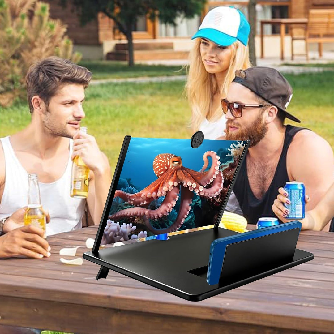 30,5 cm (12 Zoll) Bildschirmlupe für Handy, Fanlory 3D HD Vergrösserung Projektor-Bildschirmvergröss