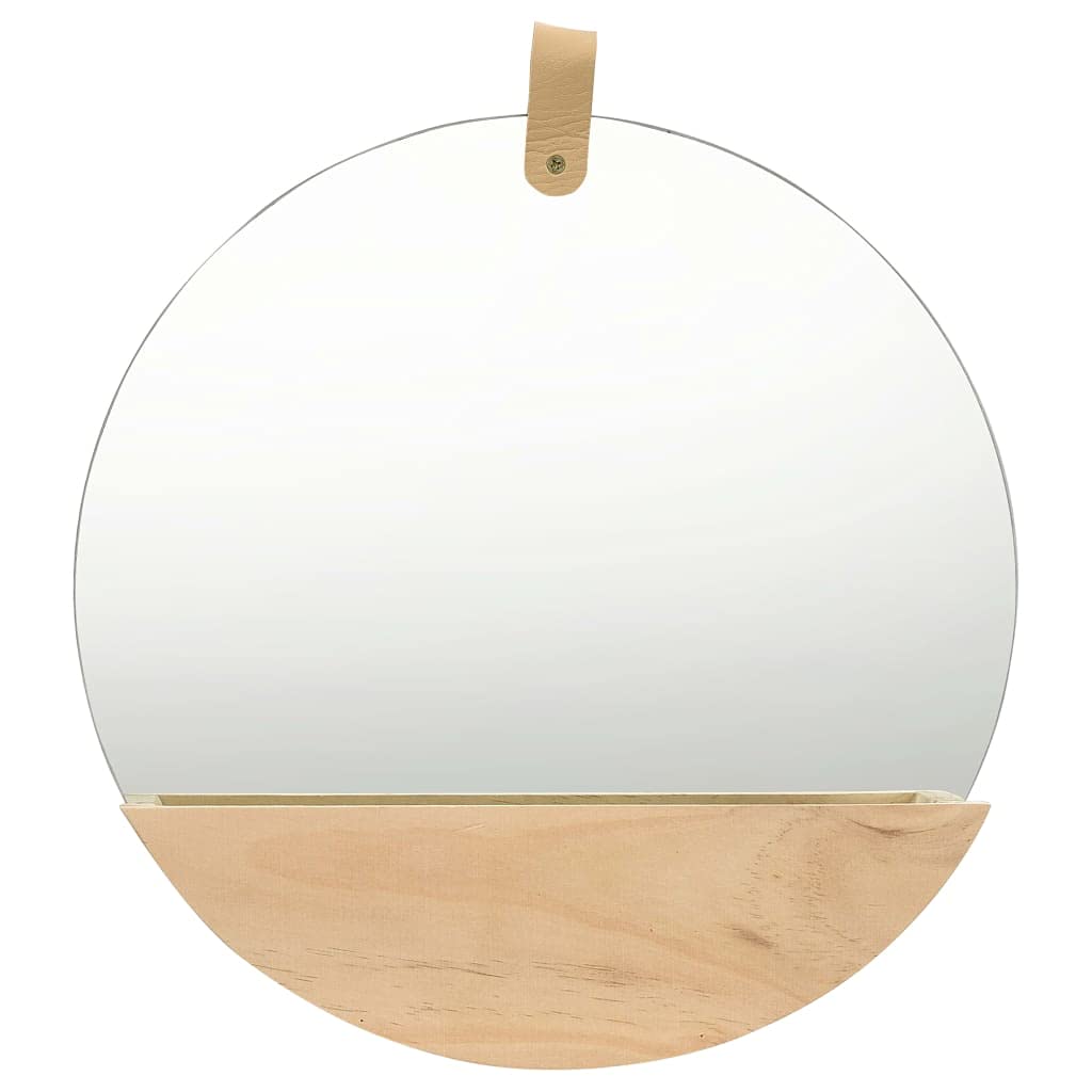 VXL Wandspiegel aus massivem Kiefernholz, 35 cm
