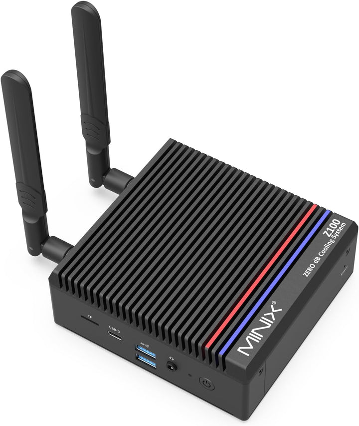 MINIX Z100-0dB lüfterloser Mini-PC, Intel N100 12th Gen 16GB DDR4, 512GB M.2 PCIe 3.0 x 4 SSD Win 11