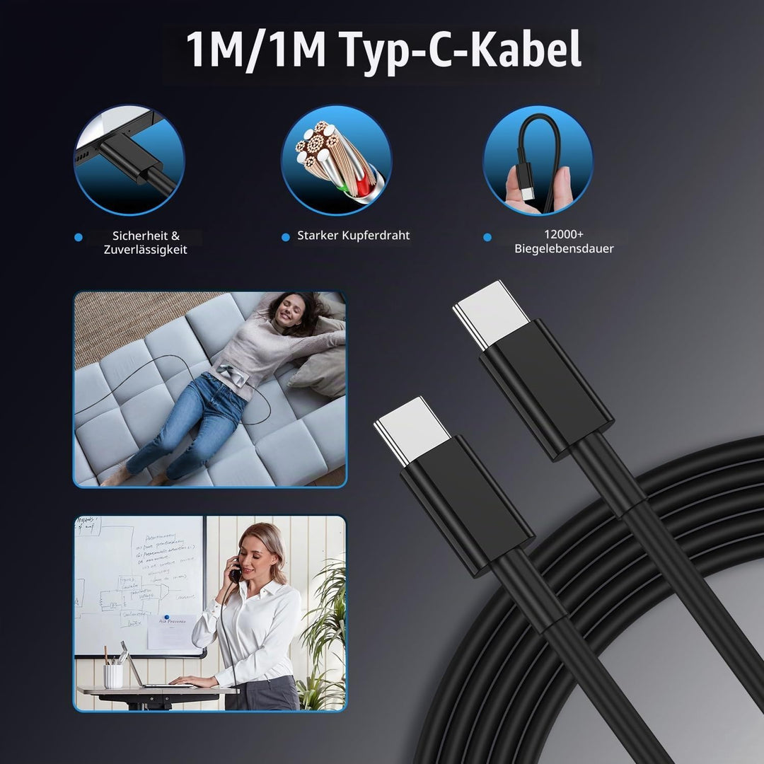 Essri 45W USB C Ladegerät Schnellladegerät für Galaxy S25 S24 S23 S22 S21 Ultra,Usb C Schnellladekab