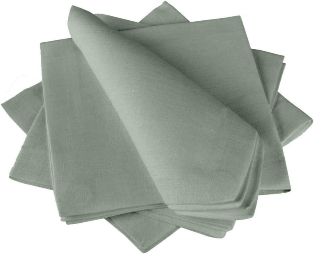 S4Sassy Grün solide Wohnkultur Mehrweg-Servietten-ESS-Set Hochzeitsfeier Tischwäsche 12-TLG