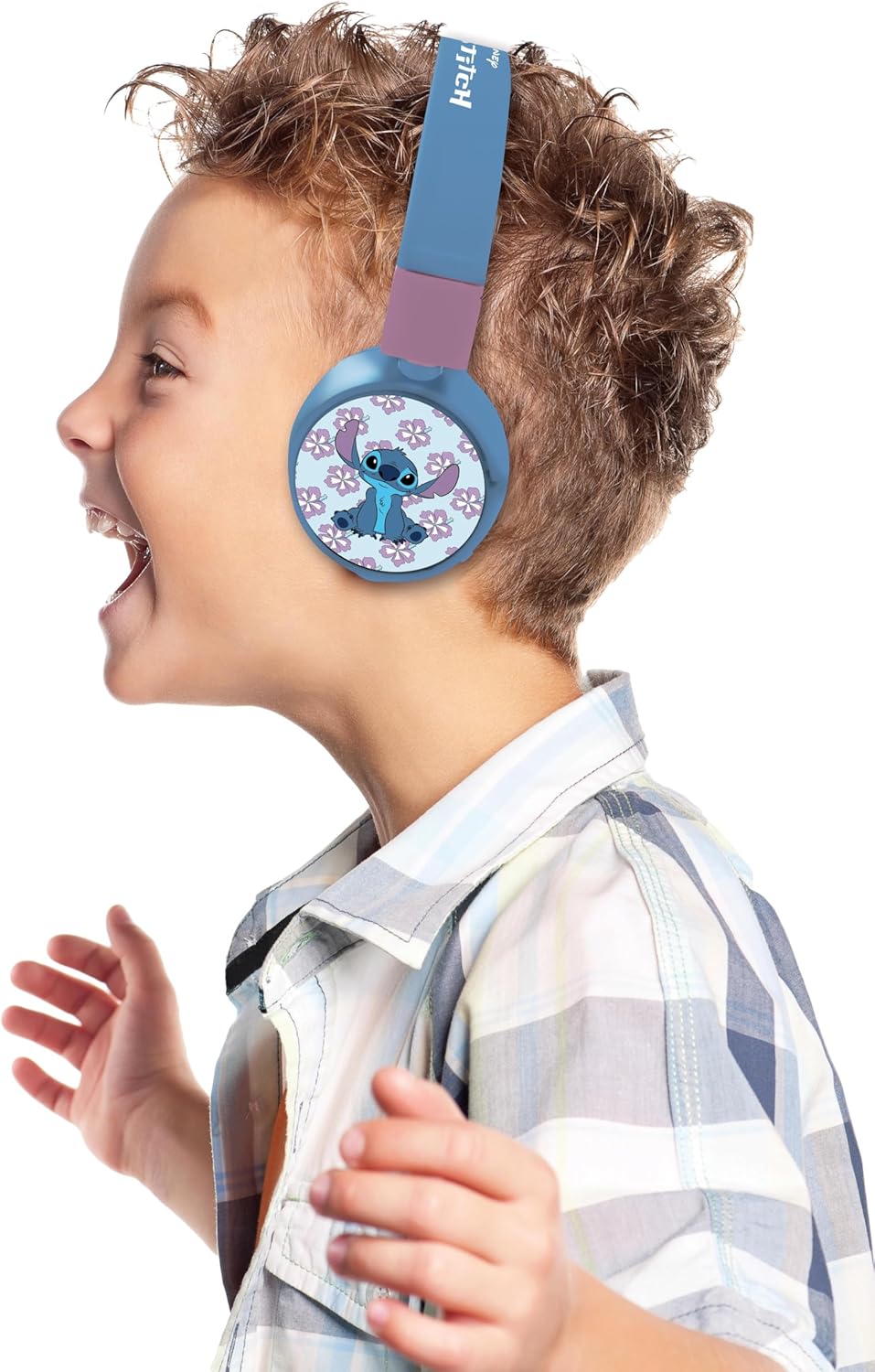 Lexibook - Disney Stitch - 2-in-1 Bluetooth- und kabelgebundene Kopfhörer mit Mikrofon und Steuerung