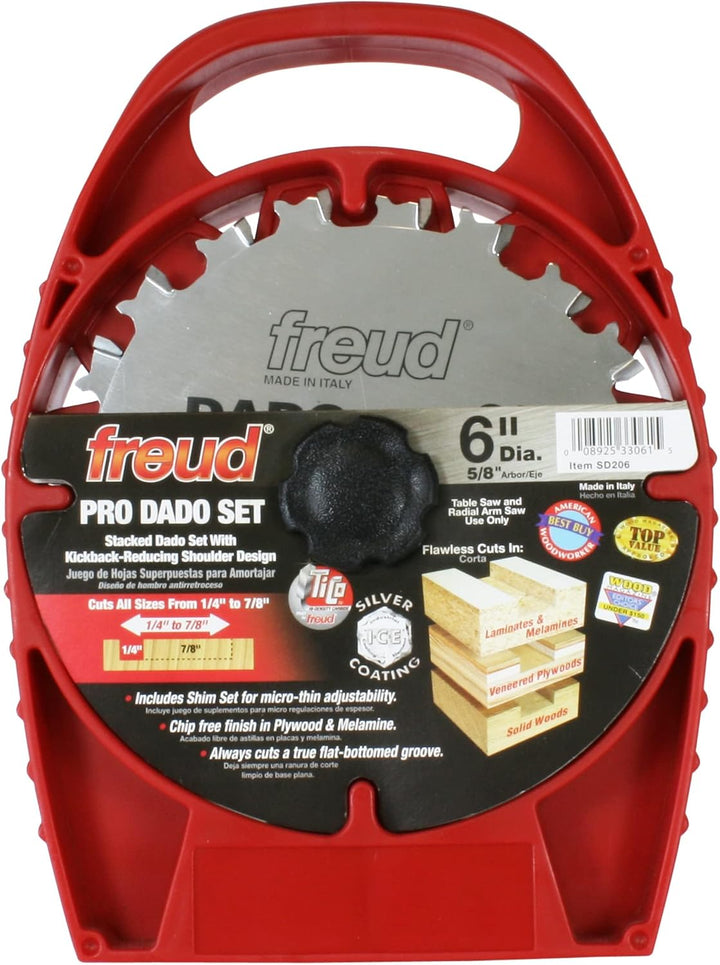 Freud SD206: 6 Zoll Pro Dado Set | Premium TiCo Hartmetall-Kreuzschneide-Mischung mit hoher Dichte f