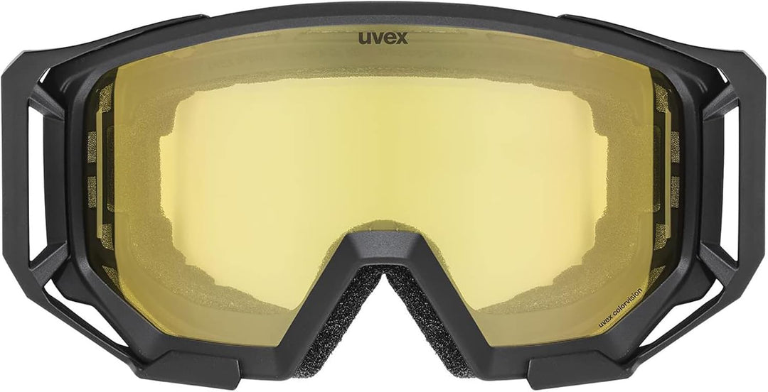 Uvex Unisex Athletic Cv Bike Goggle, black matt/mirror gold