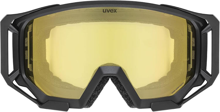Uvex Unisex Athletic Cv Bike Goggle, black matt/mirror gold