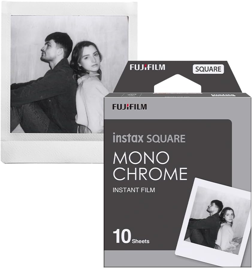 INSTAX Square Film Monochrome Monochrome Quadrat 10 shot Single, Monochrome Quadrat 10 shot Single