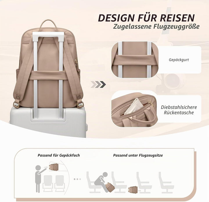 GOLF SUPAGS Frauen Rucksack Casual Daypack für Arbeit Reisen Hochschulen Rucksack Geldbörse Fits 15,