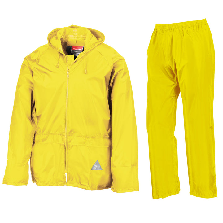 Result Schwerer, wasserdichter Herren Regenanzug (Jacke und Hosenanzug) XL Neongelb, XL Neongelb