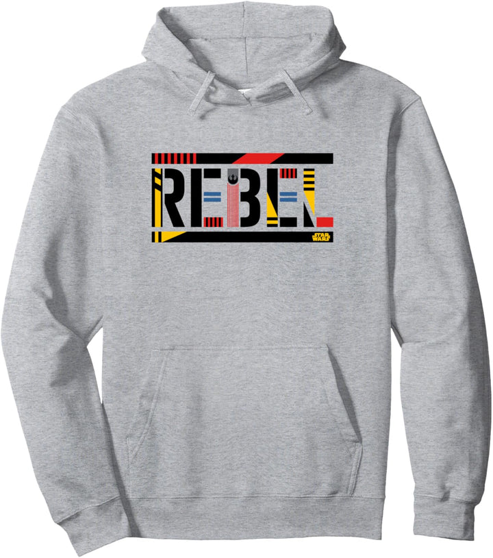 Star Wars Rebel Text With Symbol Pullover Hoodie