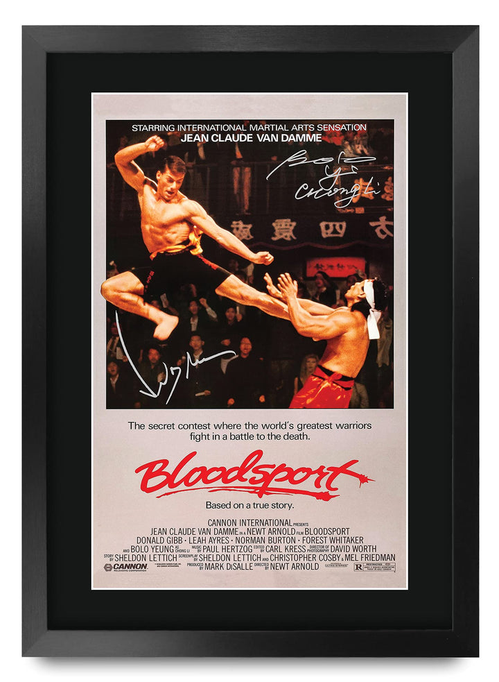 HWC Trading A3 FR Bloodsport Der Cast Jean-Claude Van Damme Geschenke Printed Poster Autogramm Bild