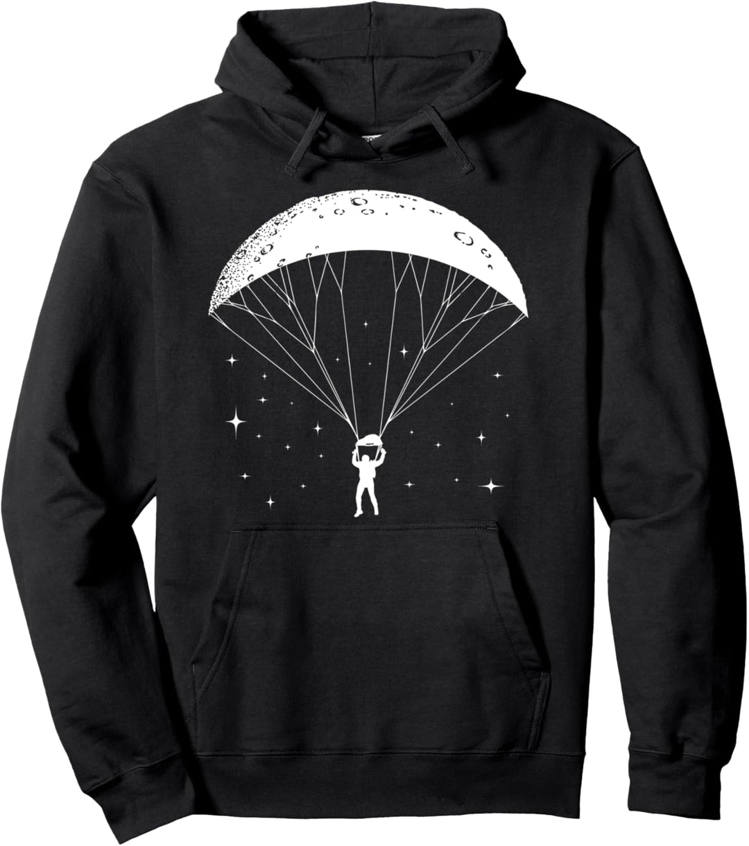 Mond Gleitschirm Paragleiter Pullover Hoodie